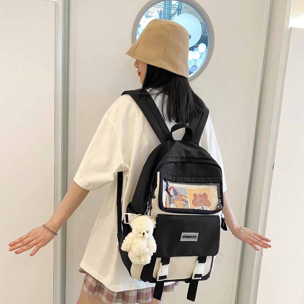 WYK102 Tas Ransel Wanita Sekolah Kuliah OpenMyLove Backpack School Impor TKM