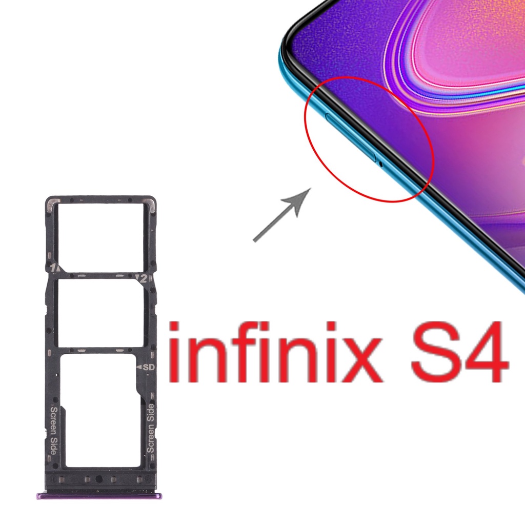 Simtray - Simlock - Tempat Kartu Sim - infinix S4 - X626 - X626B - X610B