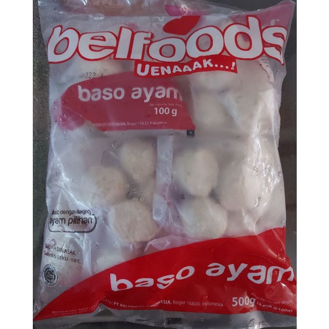 

Belfoods Uenak Bakso Ayam Inner Sachet 500gr