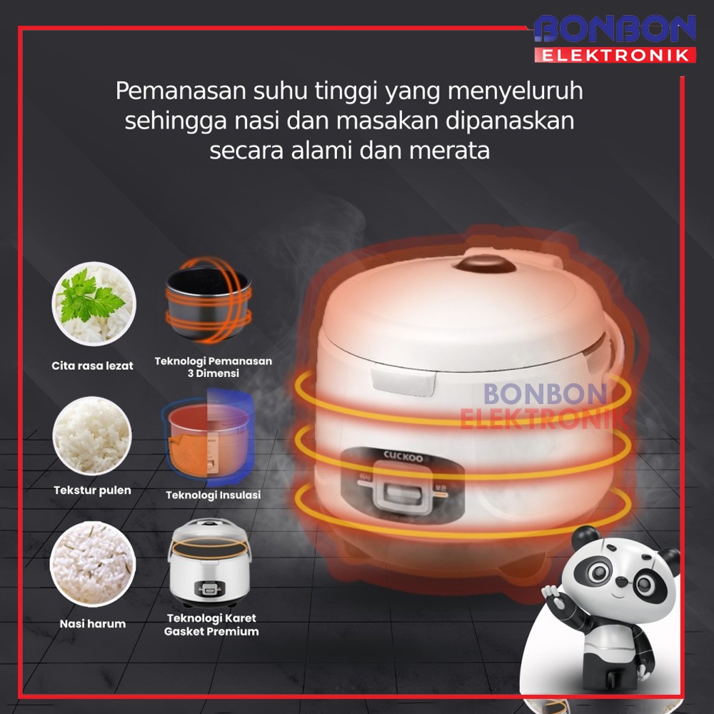 CUCKOO Rice Cooker Mechanical CR-1055/BK 1.8L No.1 in Korea 1055BK