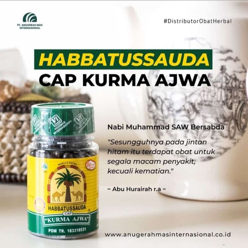 

Jintan Hitam - Habbatusauda Cap Kurma Ajwa 120kapsul