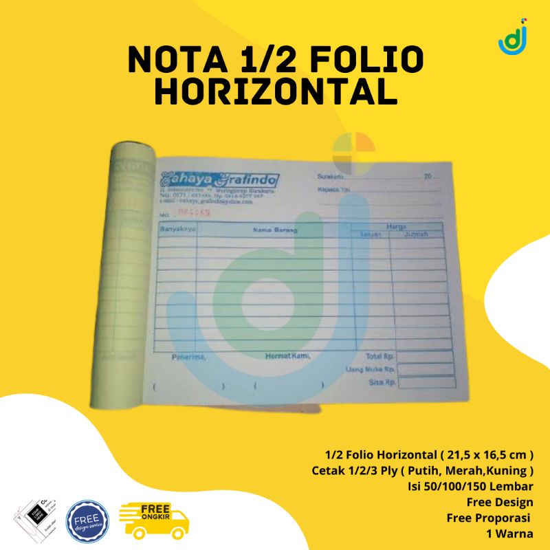 

Nota Custom NCR 1/2 Folio Horizontal