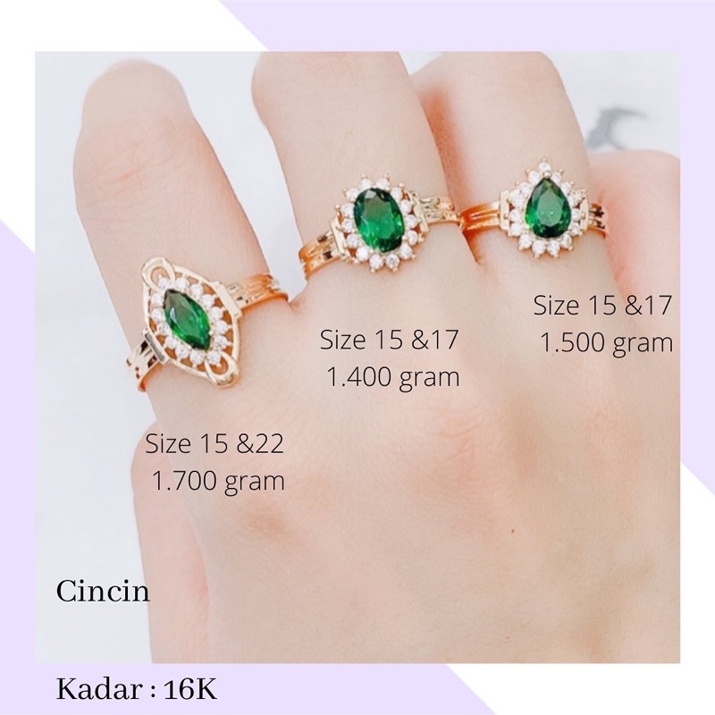 Cincin Emas Mata Hijau