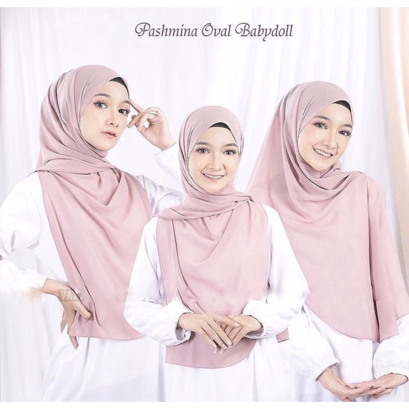 PASHMINA OVAL/PASMINA CURVE CERUTY BABY DOLL PREMIUM