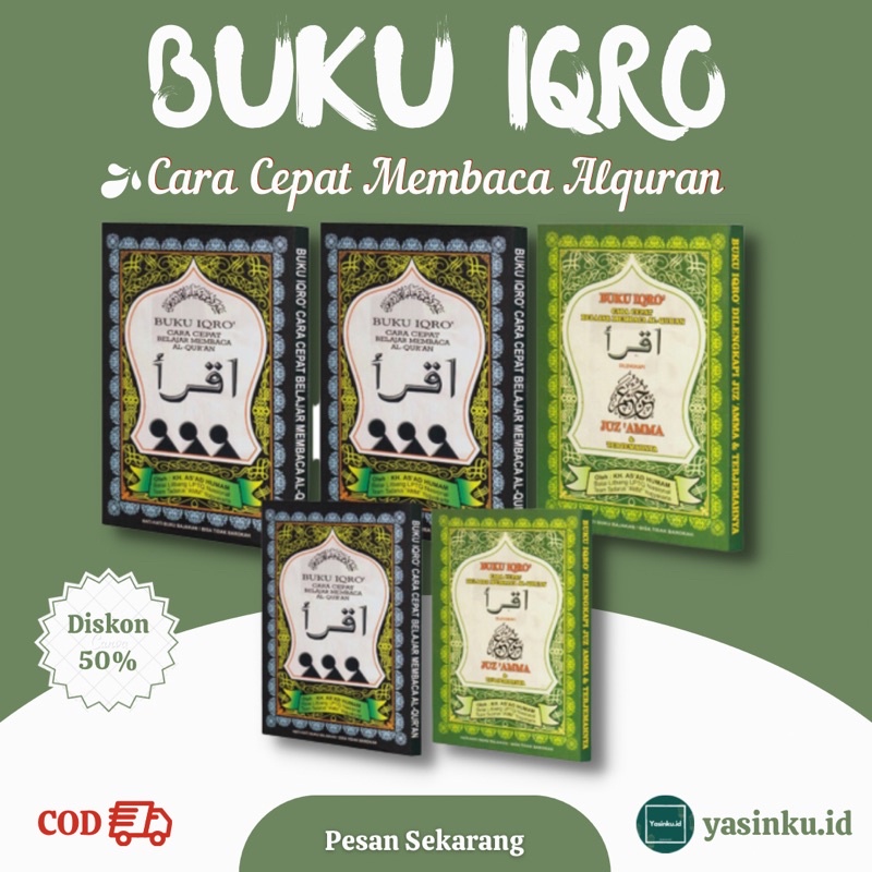 Jual Buku Iqro Original Cara Cepat Belajar Membaca Al-Quran Ukuran ...