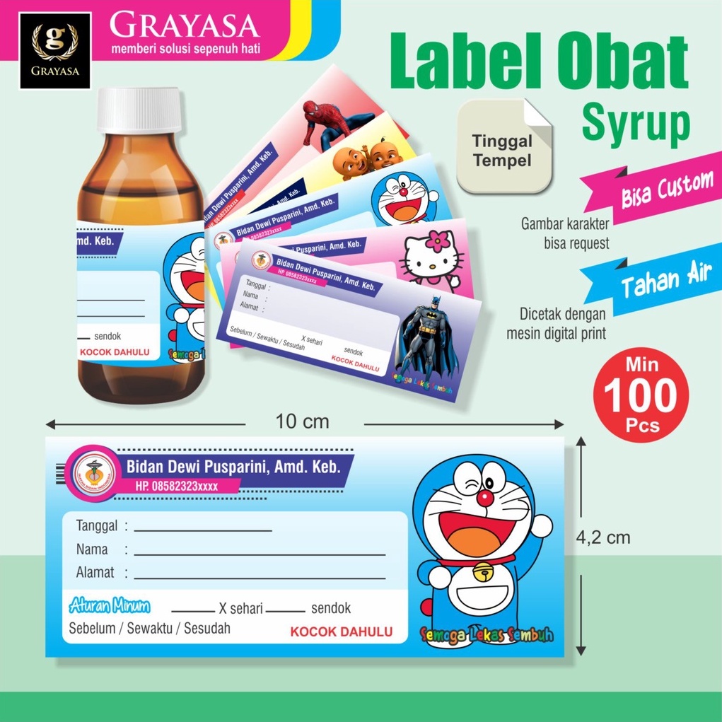 

Label obat syrup / label obat sirup / stiker obat / stiker obat syrup / stiker obat sirup