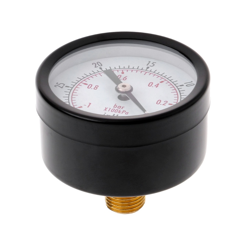Mary Manometer Vacuum 0-30inHg 0-1bar 1 / 4 &quot;BSPT Untuk Mengukur Tekanan Gas