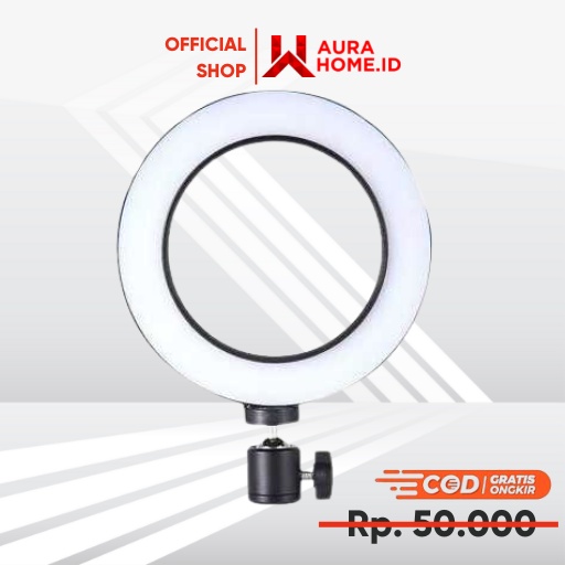 Lampu Halo Ring Light LED Kamera 8W 6 Inch / Lampu Ringlight Ringlet Mini Besar Bundar Bunder Live S
