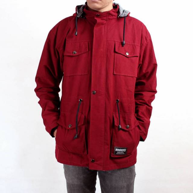 (BISA COD)Jaket parka kanvas premium&lt;