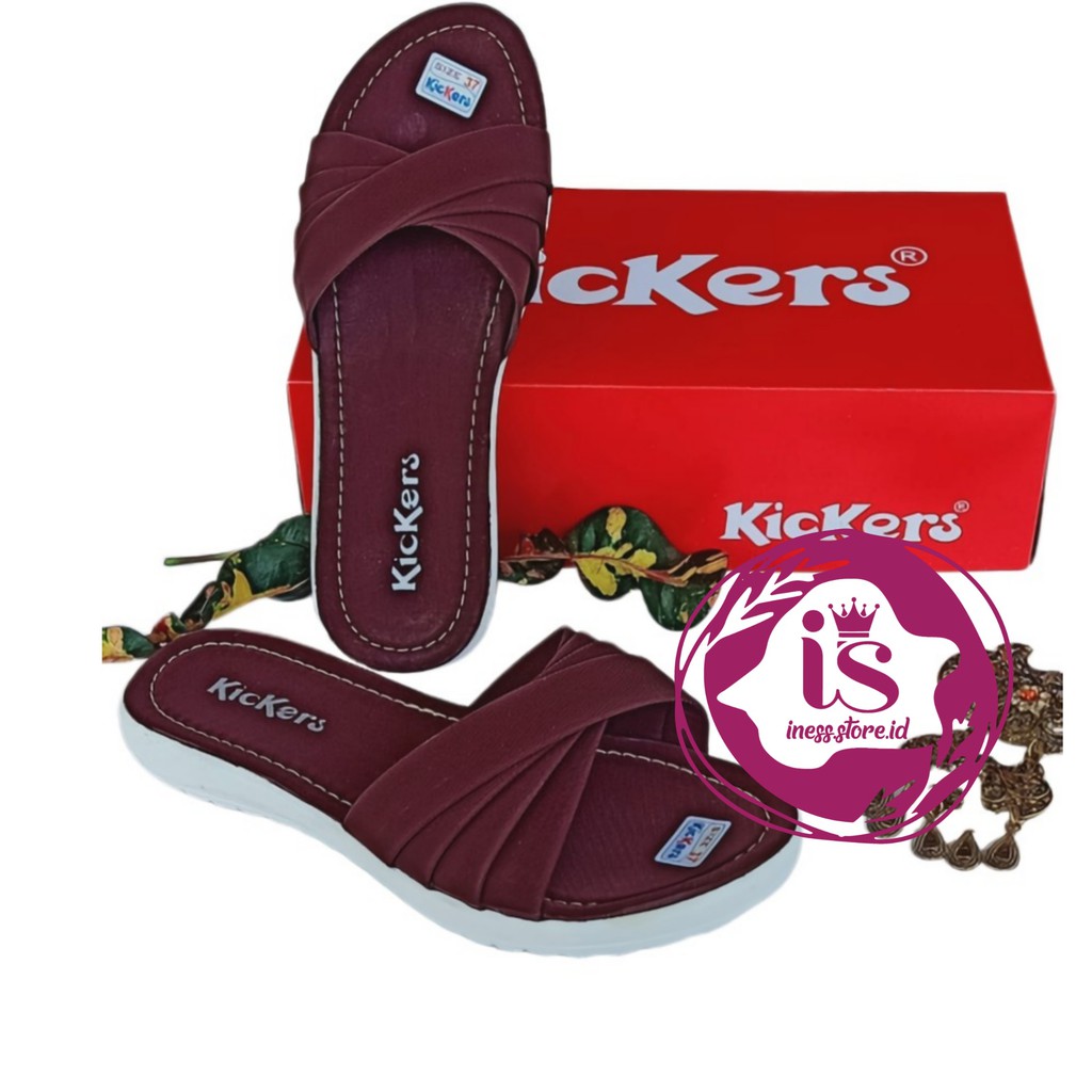 SANDAL SLOP WANITA KICKERS TERHITS KODE SLP06 MURAH GROSIR