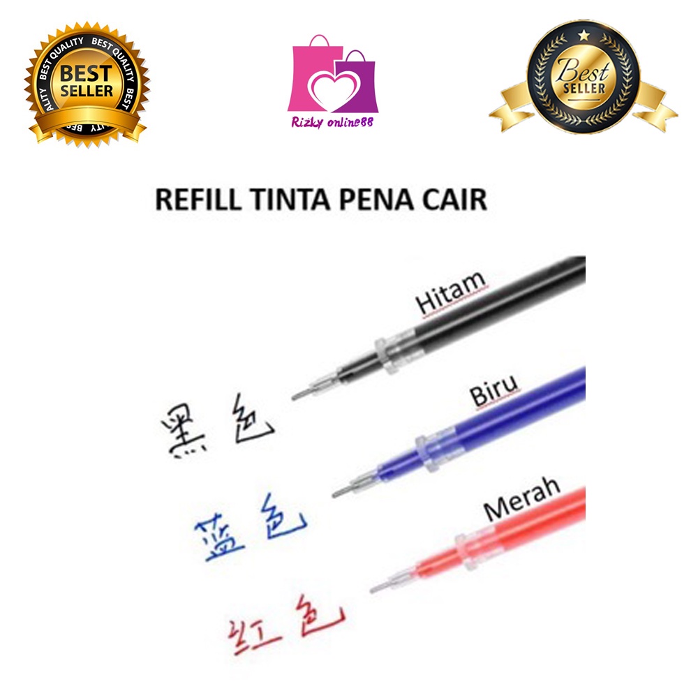 rizkyonline88 refill tinta pen gel / tinta pulpen cair isi ulang