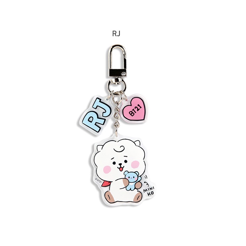 Gantungan Kunci Desain Kartun KPOP BTS BT21 CHIMMY COOKY KOYA MANG RJ SHOOKY TATA Bahan Akrilik