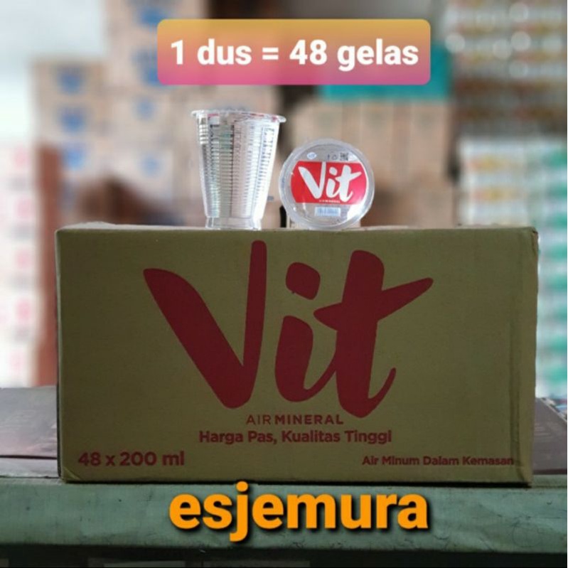 Jual Vit Gelas 200 Ml Per Dus Aqua Air Mineral Shopee Indonesia 4574