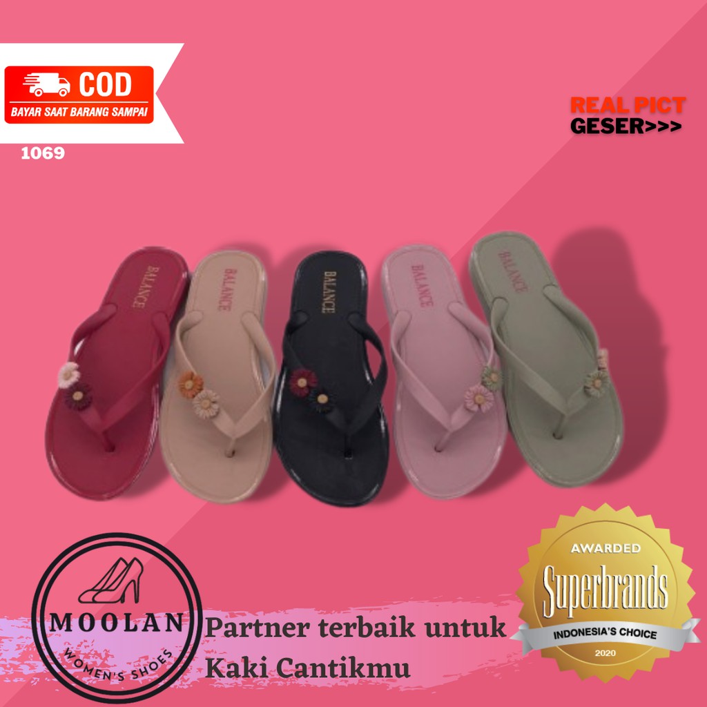 Sendal jepit wanita motif tali bunga terbaik kualitas baik