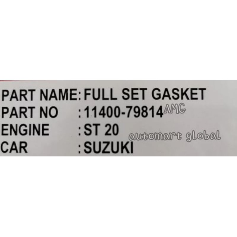 packing set suzuki st20