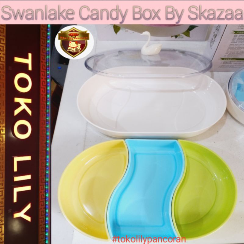 Toples Permen Buah Coklat Kacang / Tempat Permen / Candy Box Swanlake Angsa / Tempat Penyimpanan Serbaguna