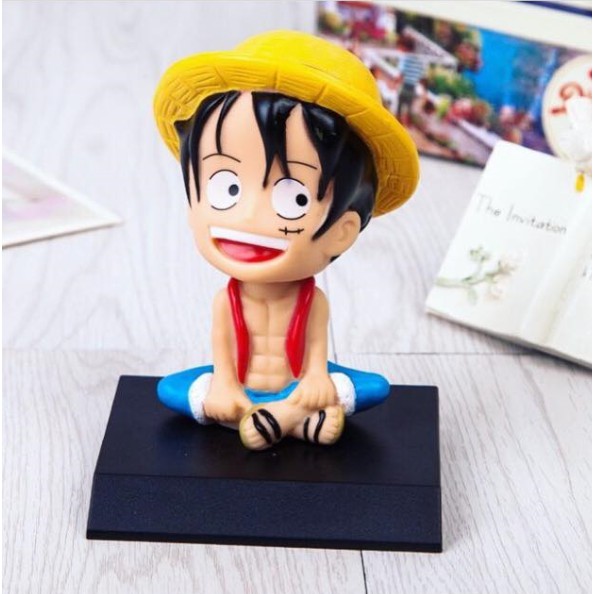 Car Display Goyang Kepala Luffy Duduk Anime One Piece