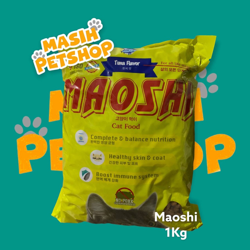 Maoshi 1Kg Tuna - Makanan Kucing - Repack - Cat Food All Life Stage