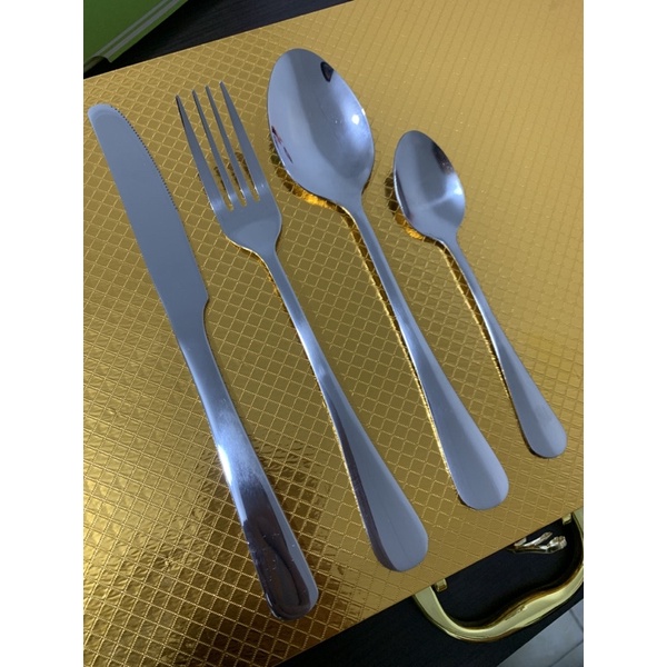 SENDOK SULTAN SET / CUTLERY SET PREMIUM DENGAN BOX GOLD / SENDOK GARPU PISAU STAINLESS SET GIFT BOX HAMPERS KADO PERNIKAHAN SOUVENIR