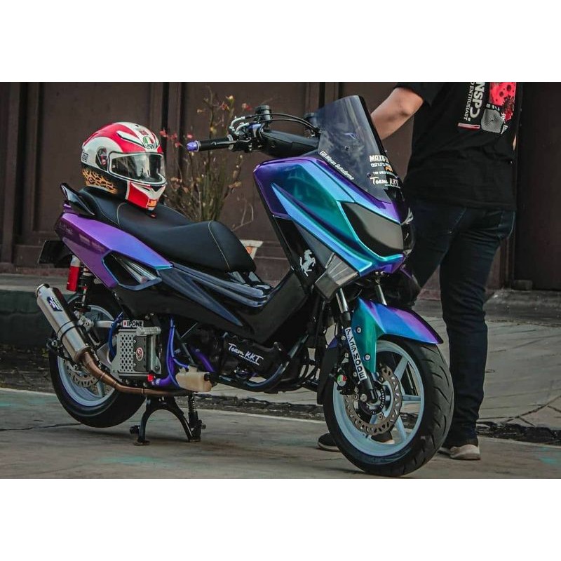 cat lembayung / bunglon 3 warna , Hijau-Biru-Ungu Grade SPESIAL  50 ML cepat nutup dan.kental