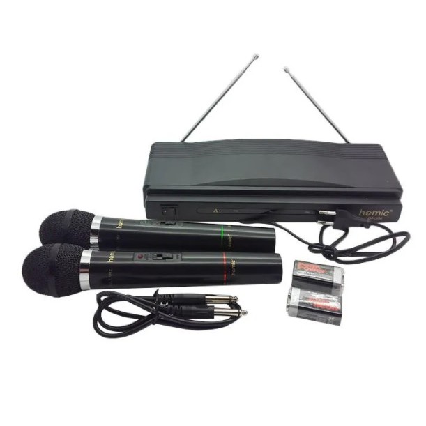 Mic Wireless Homic HM306  dapat 2 mic