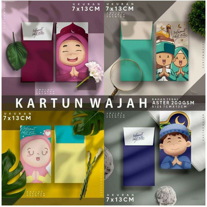 

AMPLOP LEBARAN PREMIUM TEMA CAMPUR KERTAS TEBAL