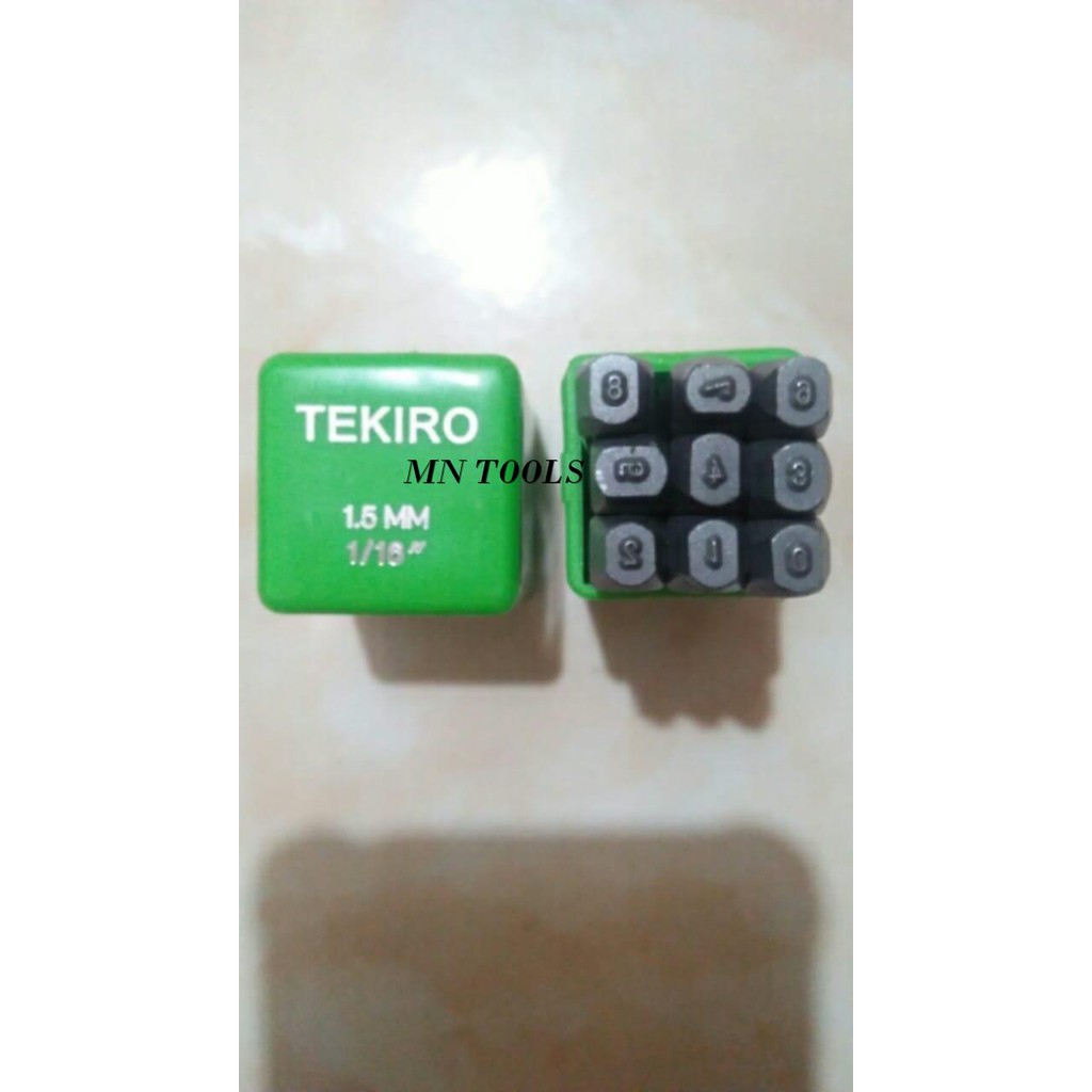TEKIRO 1.5 MM SET 9 PCS - ALAT KETOK ANGKA NOMOR MESIN