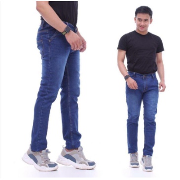 Jeans Pria panjang Skinny Slim Fit Pensil Melar