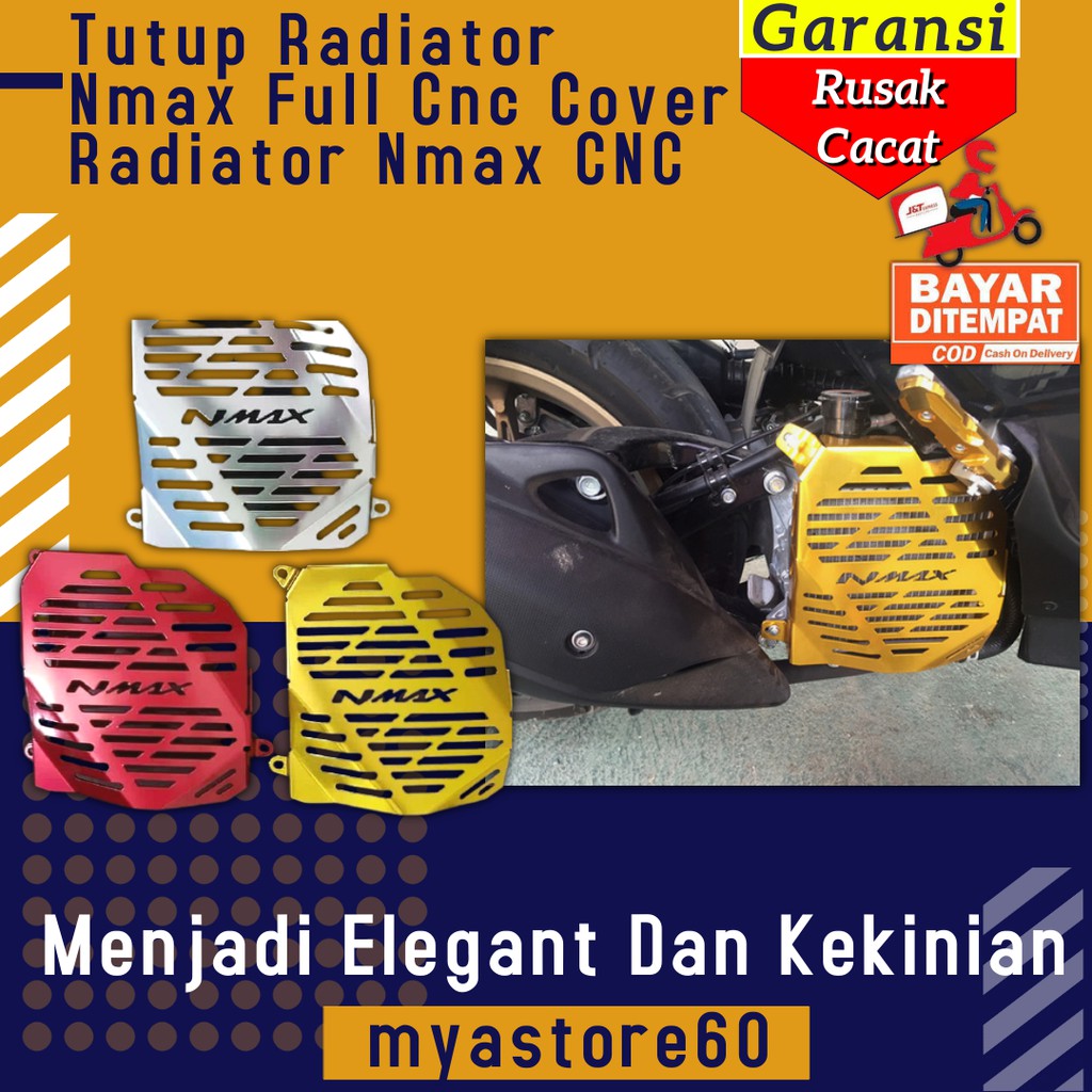 Tutup Radiator Nmax Full Cnc Cover Radiator Aksesoris Variasi Sparepart Yamaha Nmax Old Lama CNC