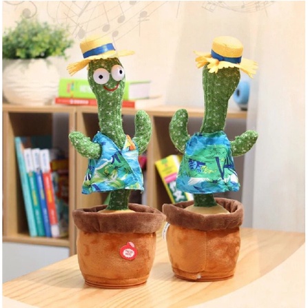 NEW Dancing Cactus Recorder Toy Dancing Cactus Mainan Boneka Kaktus Joget Led Menari Music