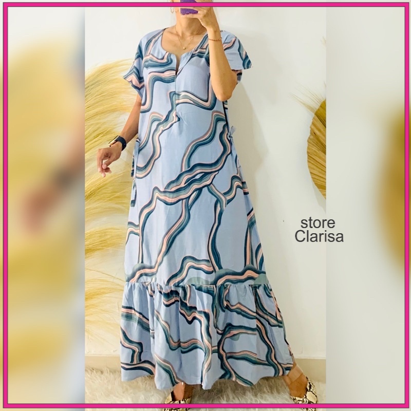 DASTER / DRESS SALSA RUFFLE RESLETING BUSUI FRIENDLY