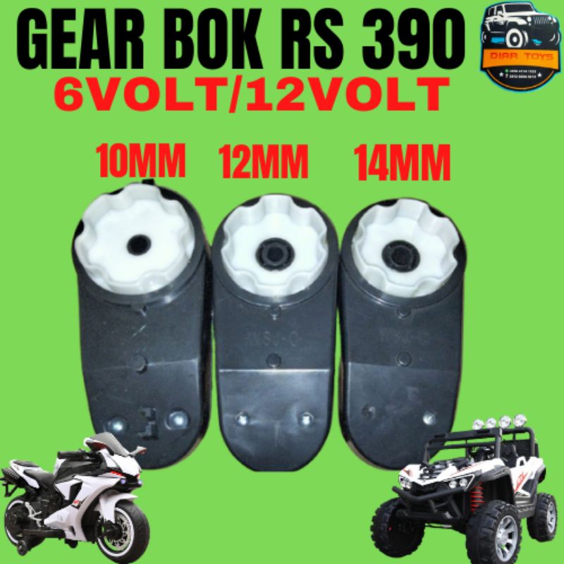 Gearbox wsj Mobil Aki 390 + Dinamo 6v/12v Mobil/Motor Mainan Aki