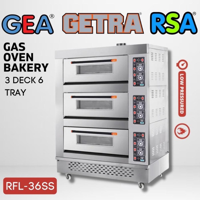 OVEN GETRA 3 DECK 6 TRAY RFL 36SS PEMANGGANG ROTI KUE GARANSI RESMI