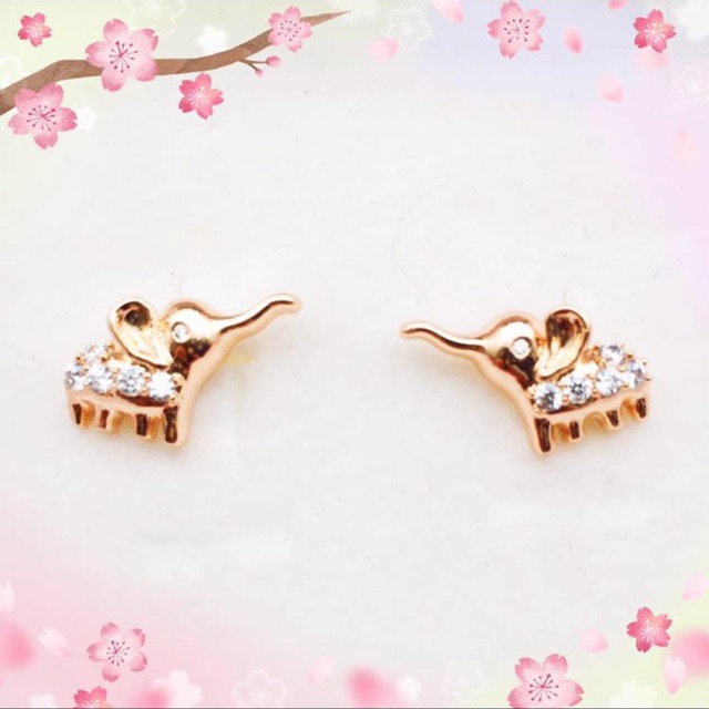 Anting anak Xuping gajah lapisan mas