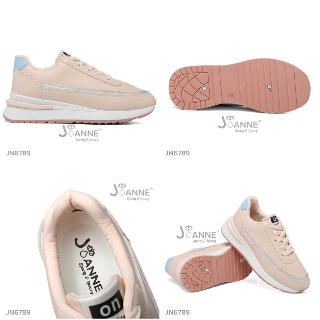 JOANNE Leather Sporty Sneakers Shoes  #JN6789 ORIGINAL