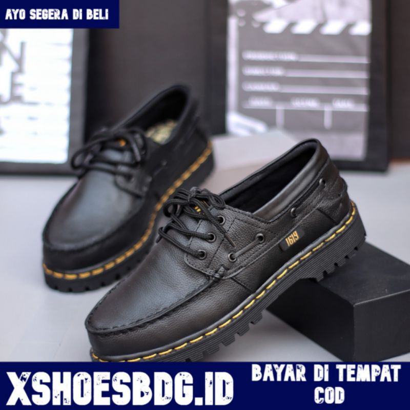 Xshoesbdg.id x Morbid Sepatu Formal Pria Hitam Pantofel Casual Kerja Kantor Kuliah