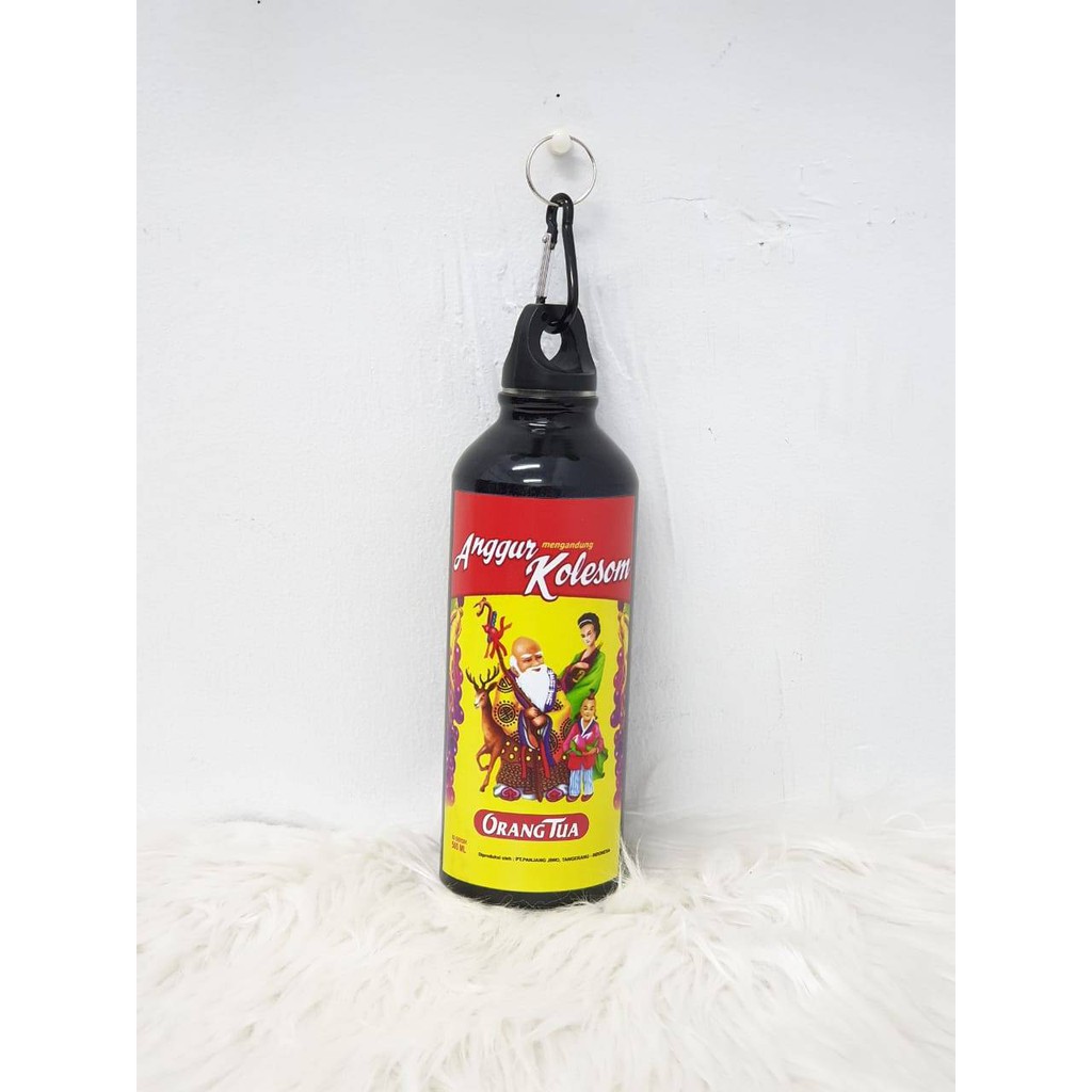 BOTOL MINUM UNIK TUMBLER MURAH LUCU BAGUS HIT VIXAL BAYGON WIPOL BOTOL MINUM CUSTOM 500 ML-Anggur Kolesom OT