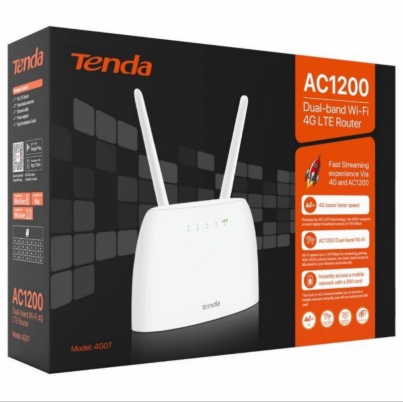 Tenda 4G07 Router AC1200 Modem Wifi 4G LTE Dual Band SimCard 4G-07 4G