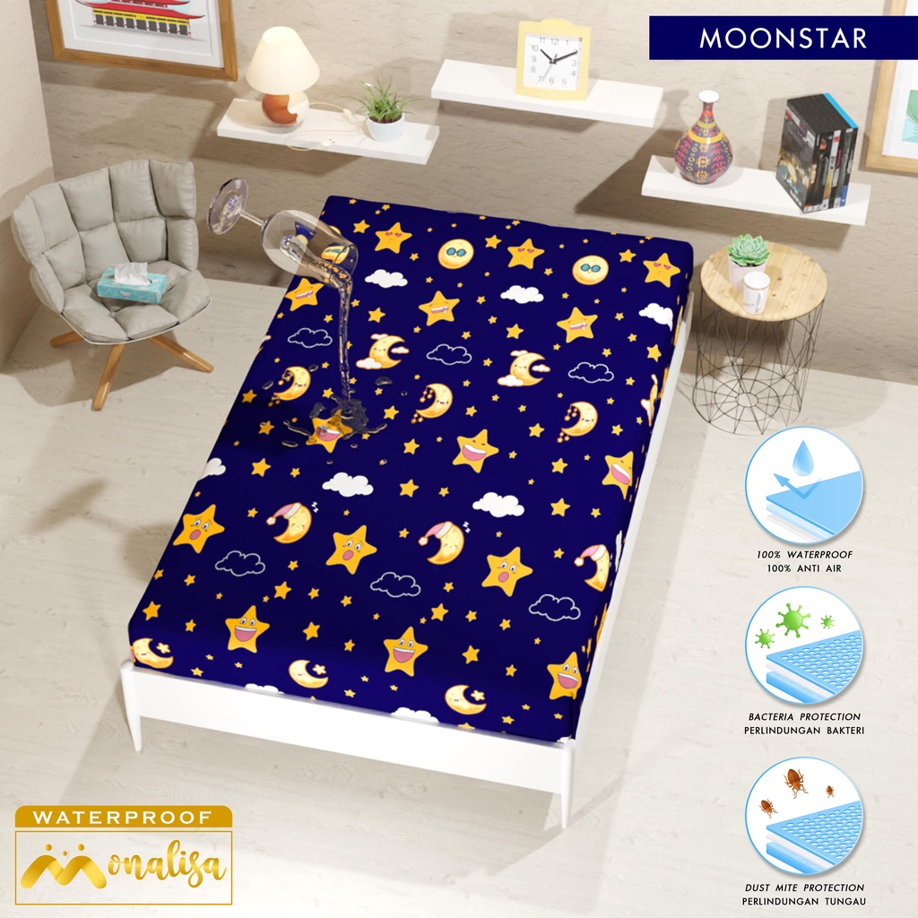 Monalisa Waterproof Sprei Uk 100/120 - Moonstar