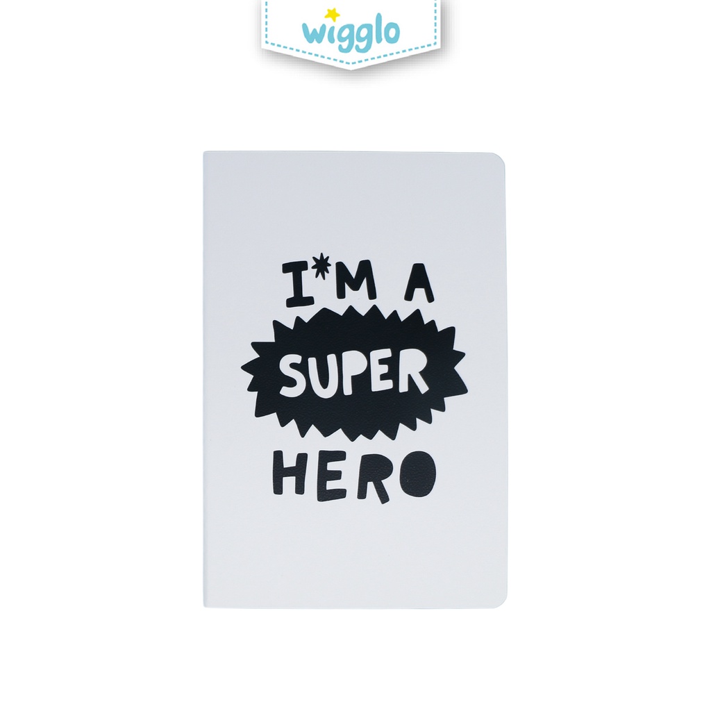 

Wigglo Notebook Super Hero Monochrome Black White