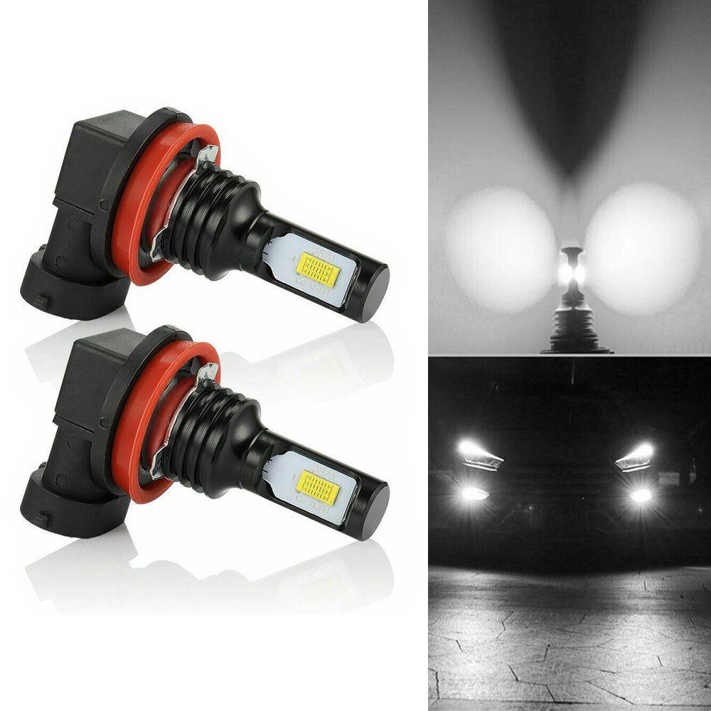 Populer 2Pcs/Set Lampu Kabut Mobil 80W 8000K Terang LED Super Terang Hi/Low Kit Beam DRL