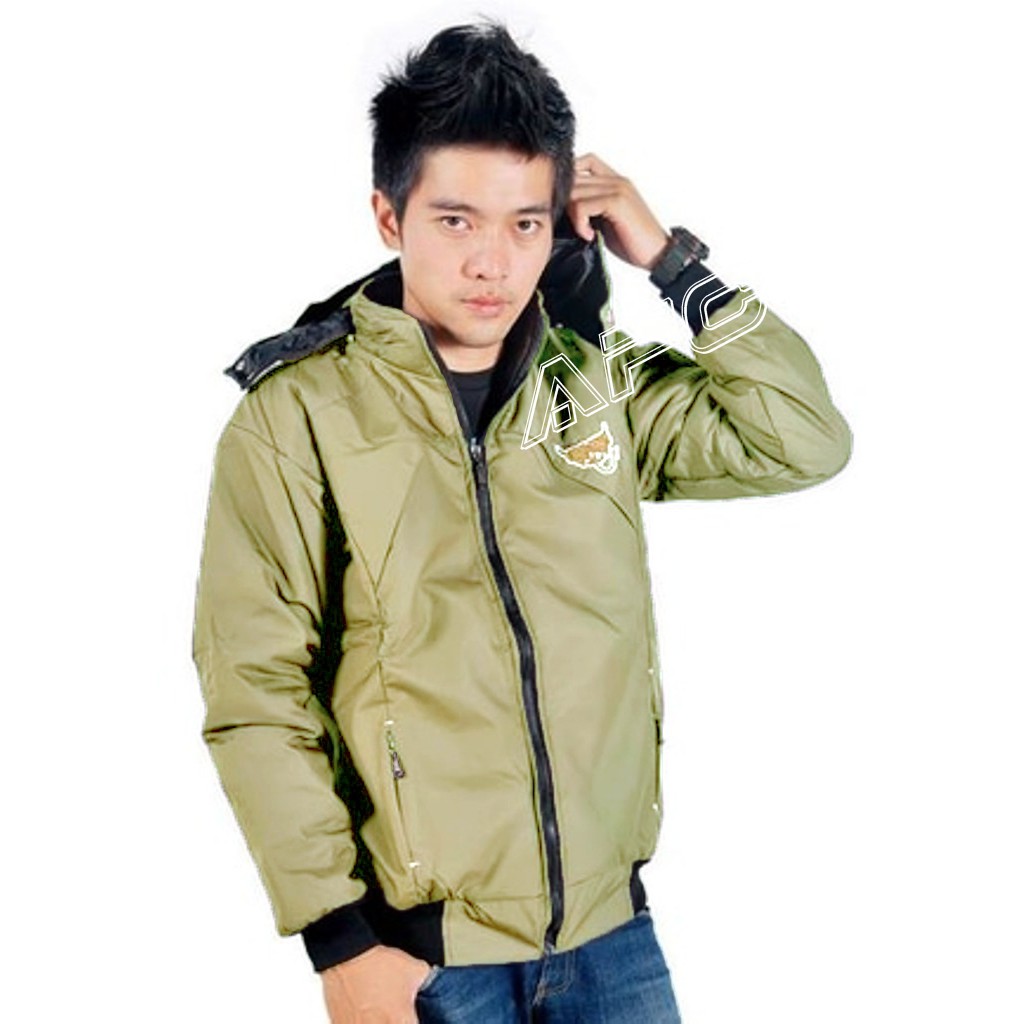 JAKET PARASUT/PARASIT TAHAN AIR ANGIN CREAM