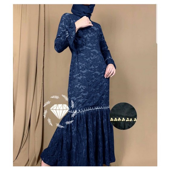 MAXI NURHALIZA MA | L - XXL MAXY GAMIS DRESS NURHALIZA DUYUNG BRUKAT JUMBO BIGISIZE 2 UKURAN