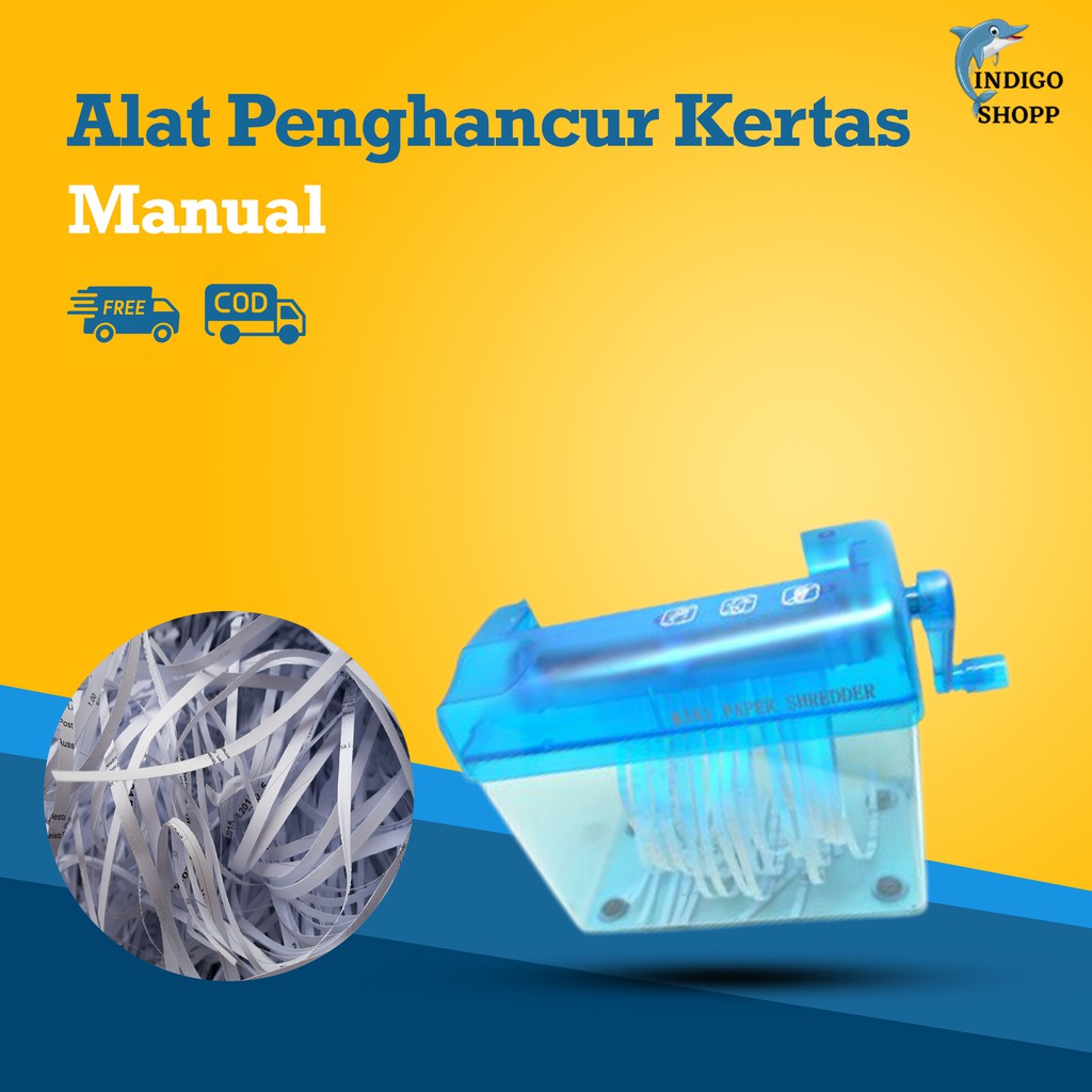 

Alat Penghancur Kertas Manual - Paper Shredder