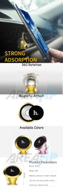 Hoco CA6 Full Metal Magnetic Car Holder for Smartphone