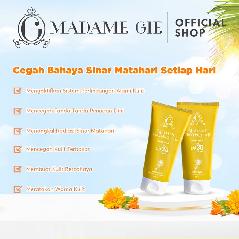 Madame Protect Me Sunscreen SPF 30 PA +++ With Calendula - Skincare Sunblock | Let's Glow Tinted Sunscreen