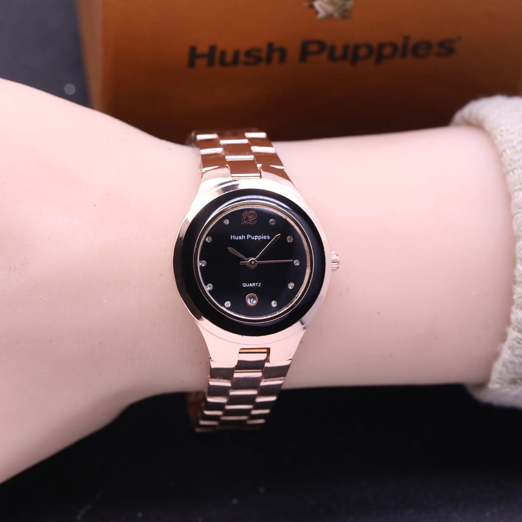 Jam Tangan Wanita Fashion L5853S Tali Rantai Tanggal Aktif Free Box Exclusive &amp; Baterai