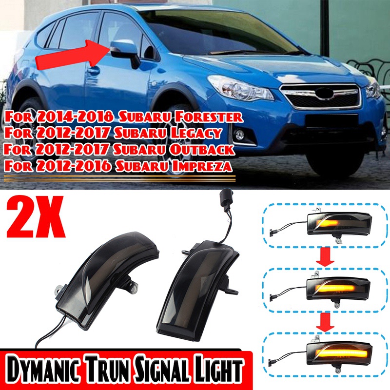 Car LED Dynamic Side Mirror Blinker Light Turn Signal Lamp for Subaru Crosstrek Forester Impreza Legacy Outback WRX STI