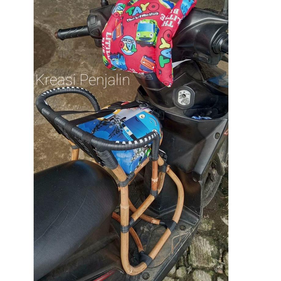 Model Baru.. Kursi Bocengan anak motor matic Free sabuk Bantal 3 in 1 /  Jok buat di motor / tempat 
