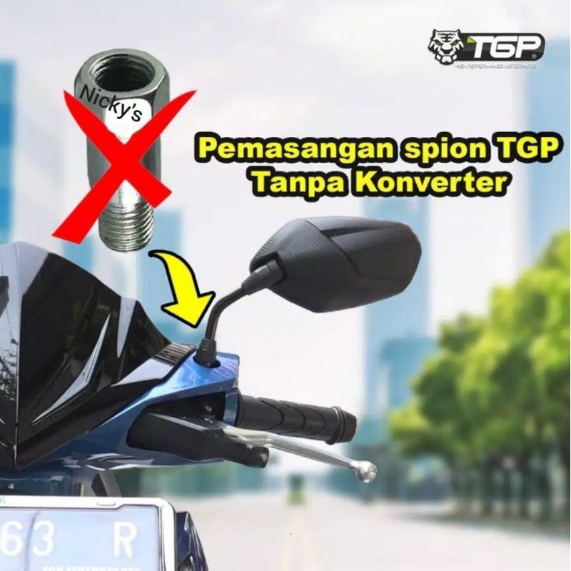 TGP Spion Evo Vario Tangkai Pendek Universal Honda Cembung Tangkai Standar Model All New Vario 125 150 2018 Beat Supra Genio Scoopy Spacy Revo Karisma Kharisma Legenda Grand Mega Pro-2